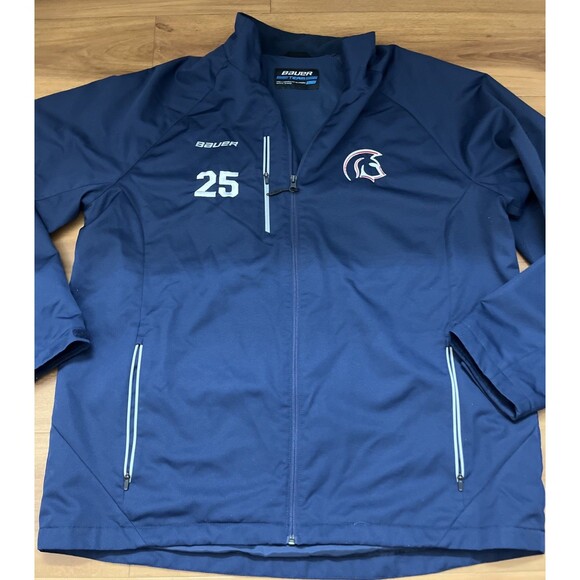 BAUER Men's Team Jacket USA Hockey Windbreaker Full Zipper Blue Size 2XL - Picture 2 of 11